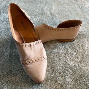 Qupid open side skimmer shoes